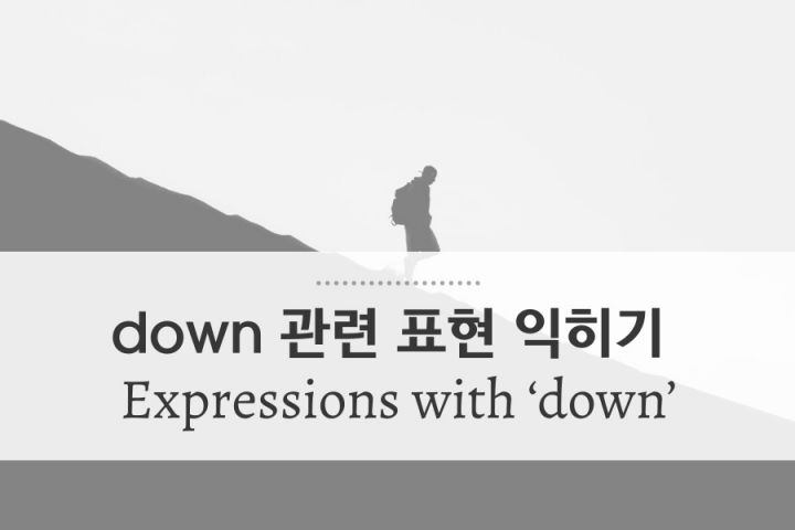[대니얼의 15분 강의] down 관련 표현 익히기